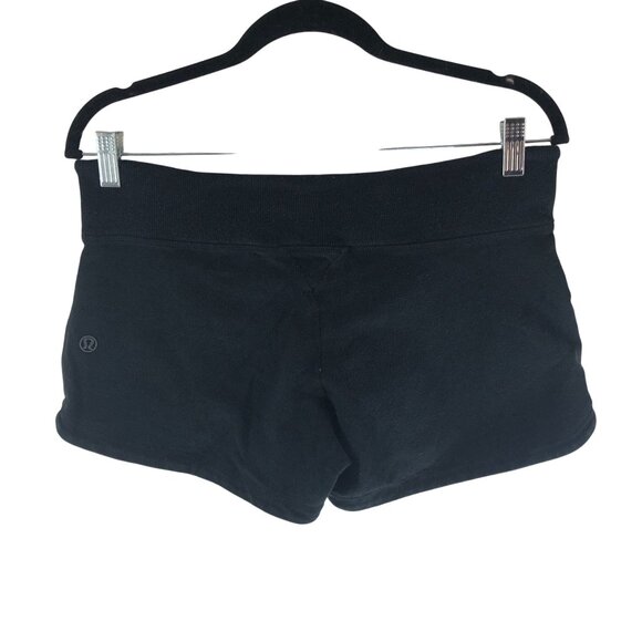Lululemon Womens Sweat Shorts Drawstring Black 10? - Picture 2 of 3